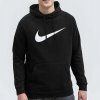 Bluza Nike męska kangurka czarna z nadrukiem Dri-Fit